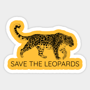 SAVE THE LEOPARDS Sticker